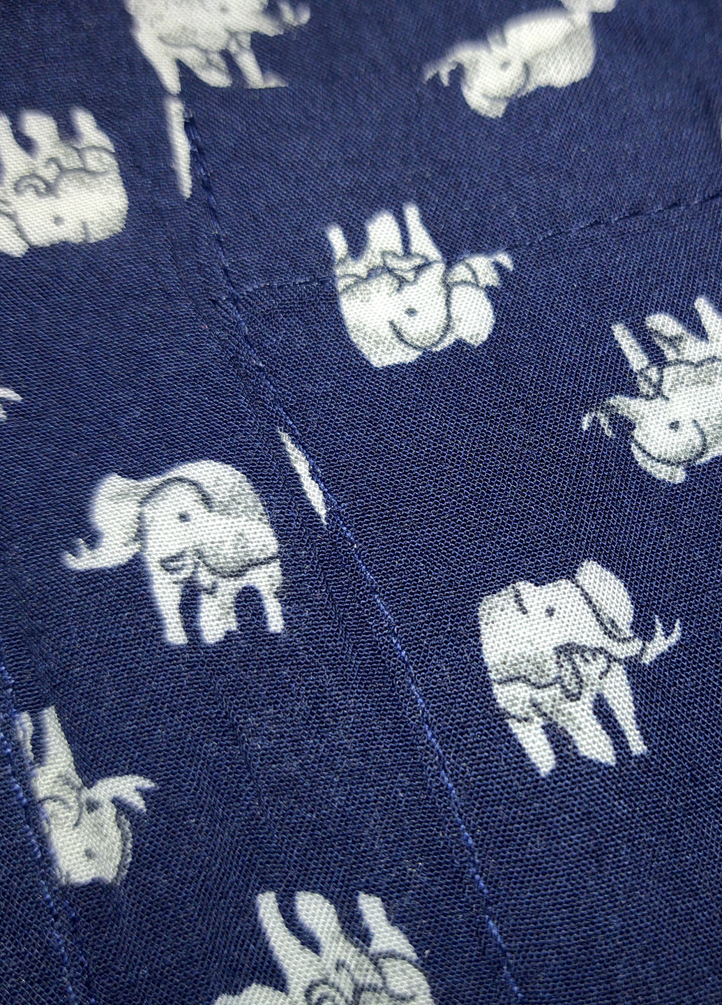 Синяя женская блузка с принтом elephant FS