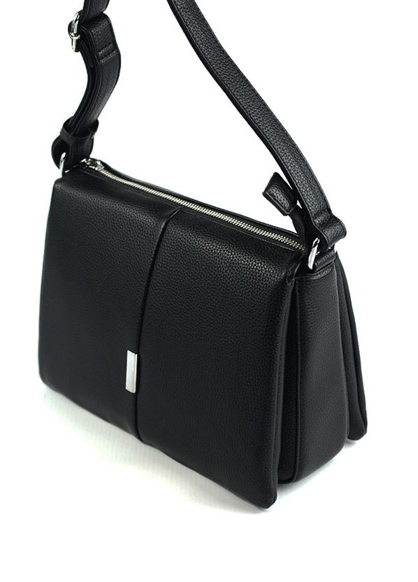 Жіноча містка молодіжна сумка крос-боді на блискавці, чорна жіноча сумочка на плече No Brand (266701155)