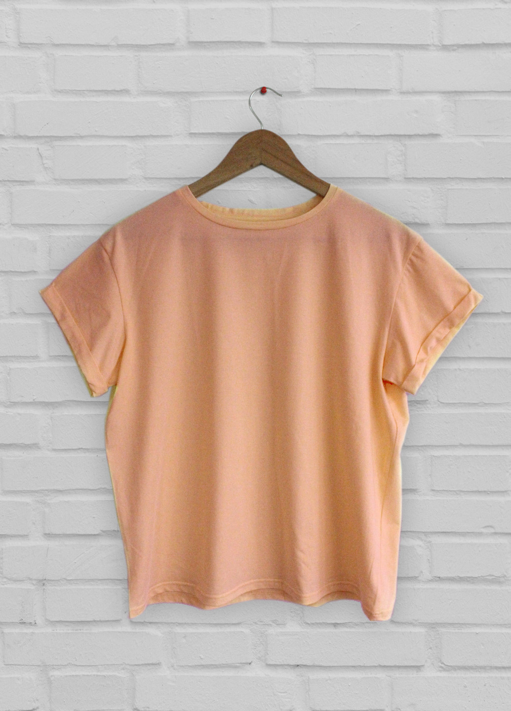 Персиковая всесезон женская футболка персиковая ж563-24 с коротким рукавом Malta Ж563-24 персиковий