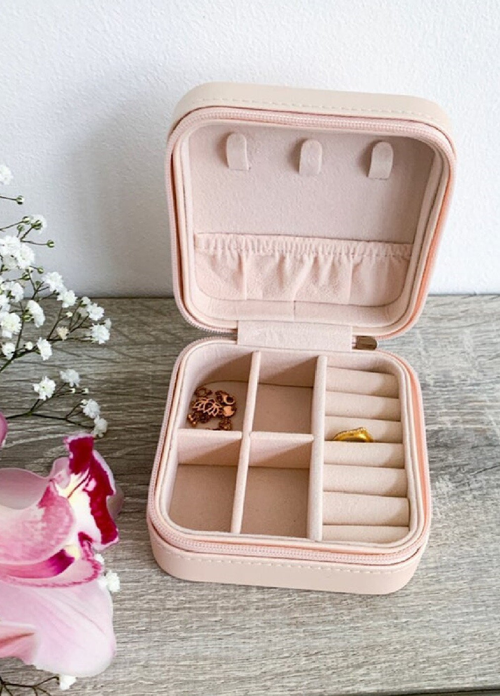 Шкатулка сундук органайзер коробка футляр для хранения украшений бижутерии 10х10х5 см (474638-Prob) Розовая Unbranded (259163811)