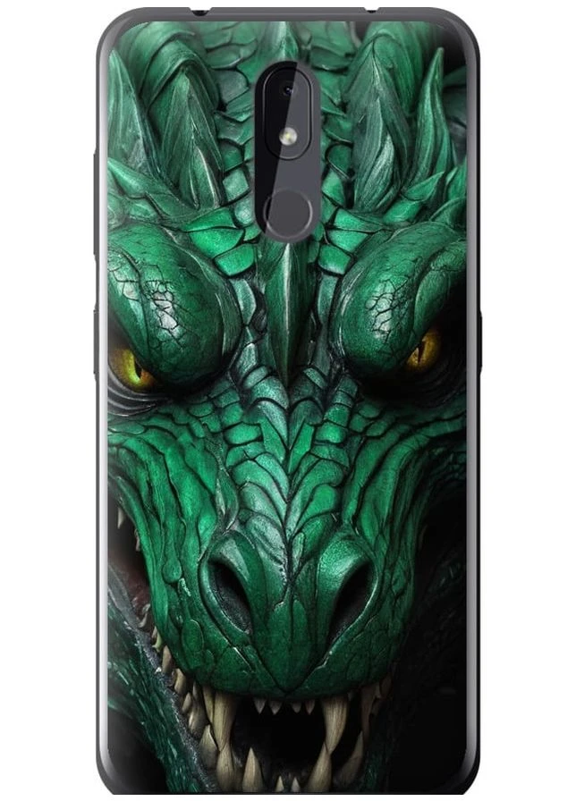 Силіконовий чохол 'Зелений дракон v2' для Endorphone Nokia 3.2 (275648445)