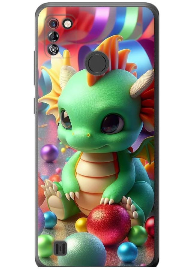 Силиконовый чехол 'Веселый дракончик' для Endorphone Tecno Pop 4 Pro BC3 (275467836)