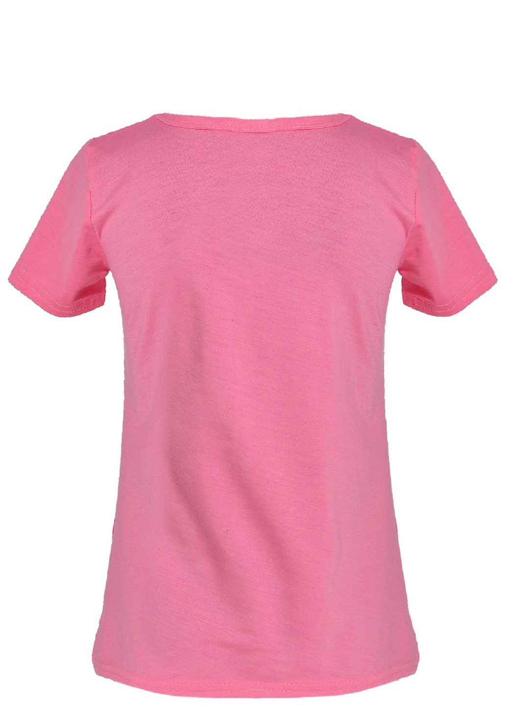 Розовая футболки футболка на дівчаток (улыбка) Lemanta