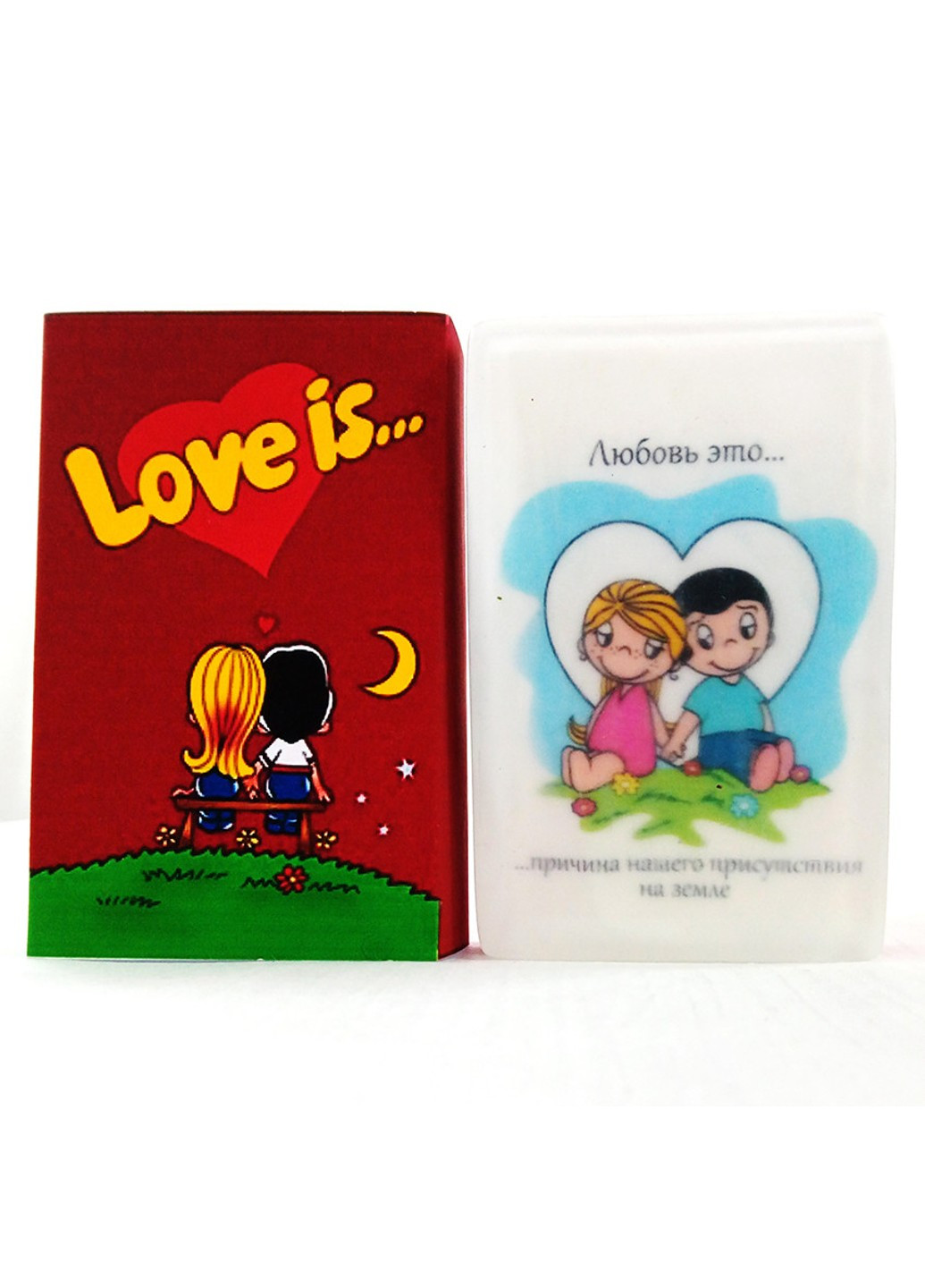 Мило ручної роботи в коробочці "Love is" червоне 100 г Bila Lileya (259776976)