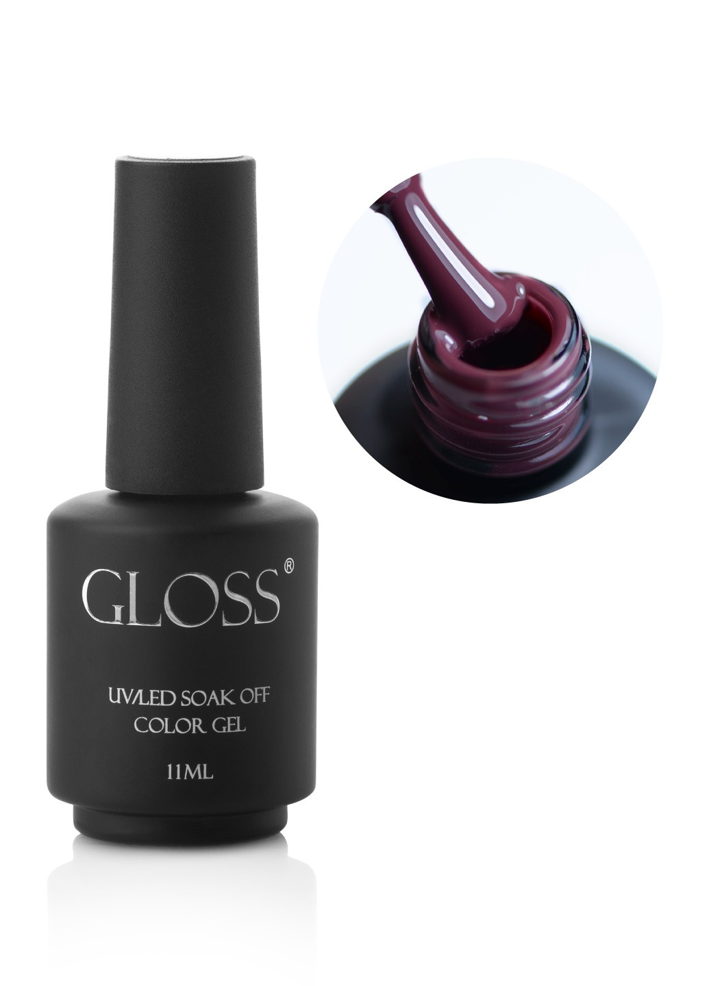 Гель-лак GLOSS 708 (темно-бордовий), 11 мл Gloss Company (270013696)