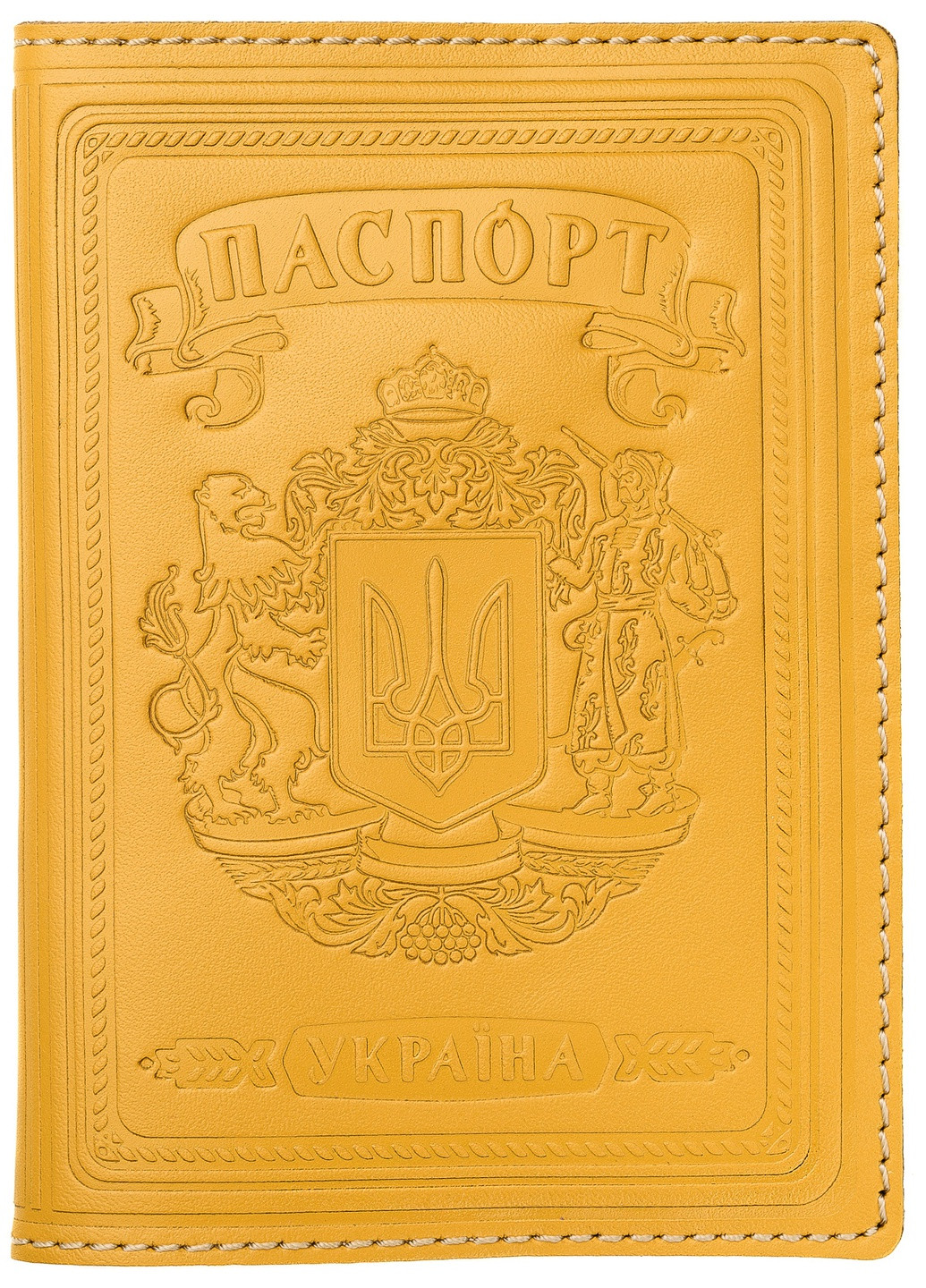 Шкіряна Обкладинка Для Паспорта Villini 003 Глянець Жовтий Martec (259040647)