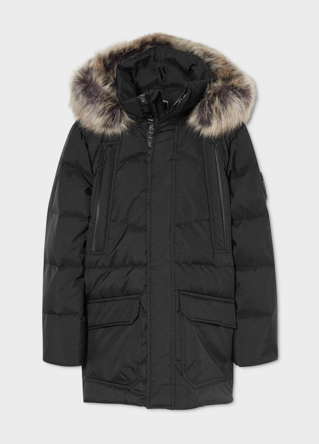 Черная зимняя зимняя куртка для мальчика 152 размер черная 2141443 C&A