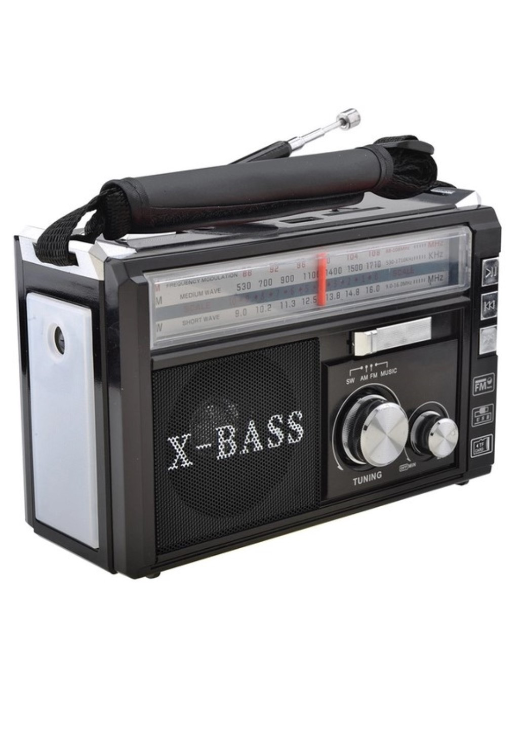 Радиоприёмник колонка с радио FM USB MicroSD и фонариком RX-381 Gold Golon (258615574)