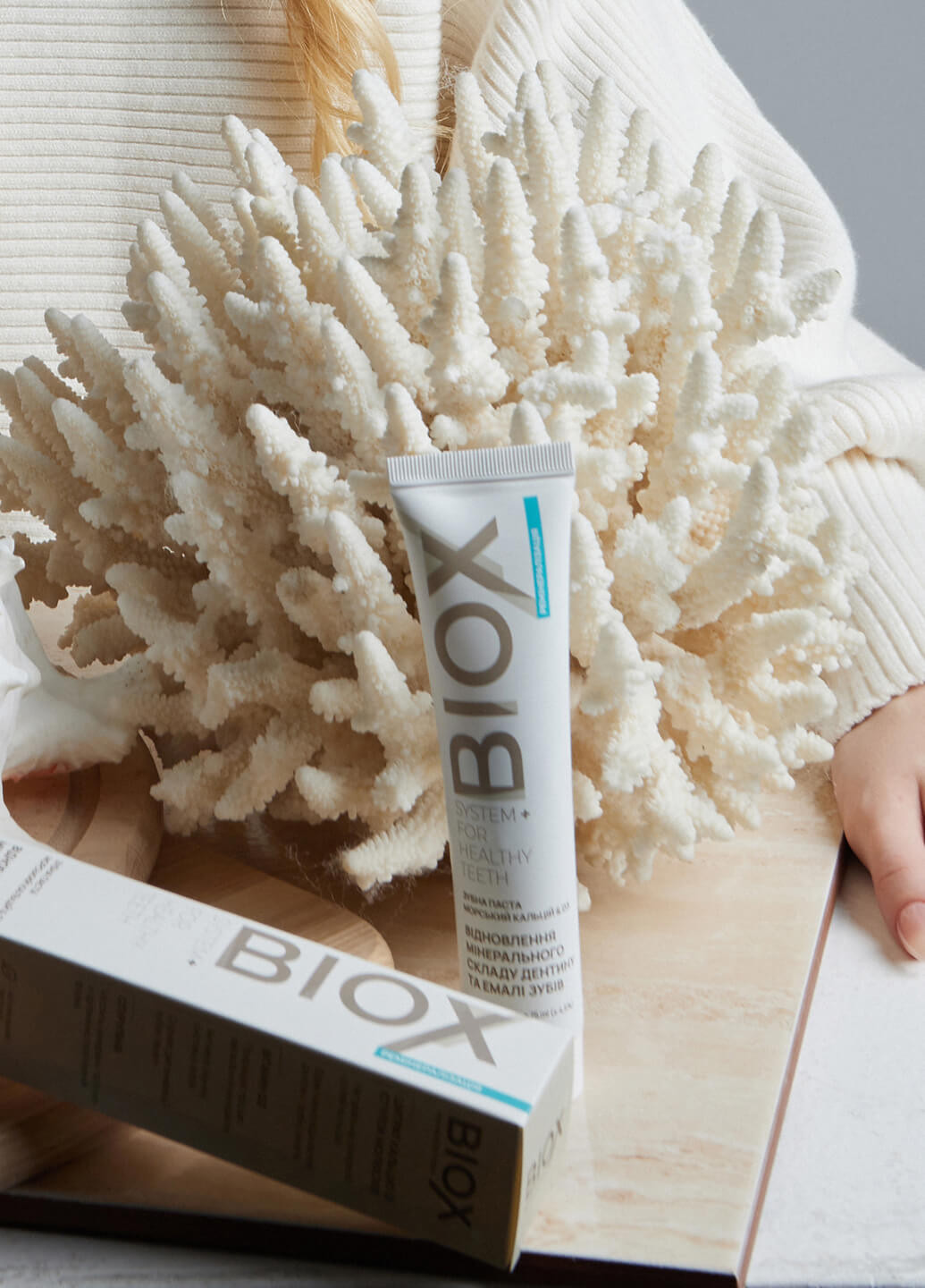 Натуральна зубна паста для відновлення Морський кальцій & D3 75 мл Biox (265532782)