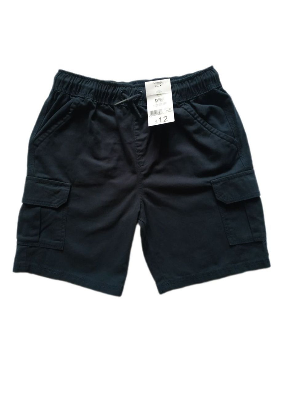 Коттоновые шорты для мальчика 146-152 размер темно-синие 1925880 George (260451902)