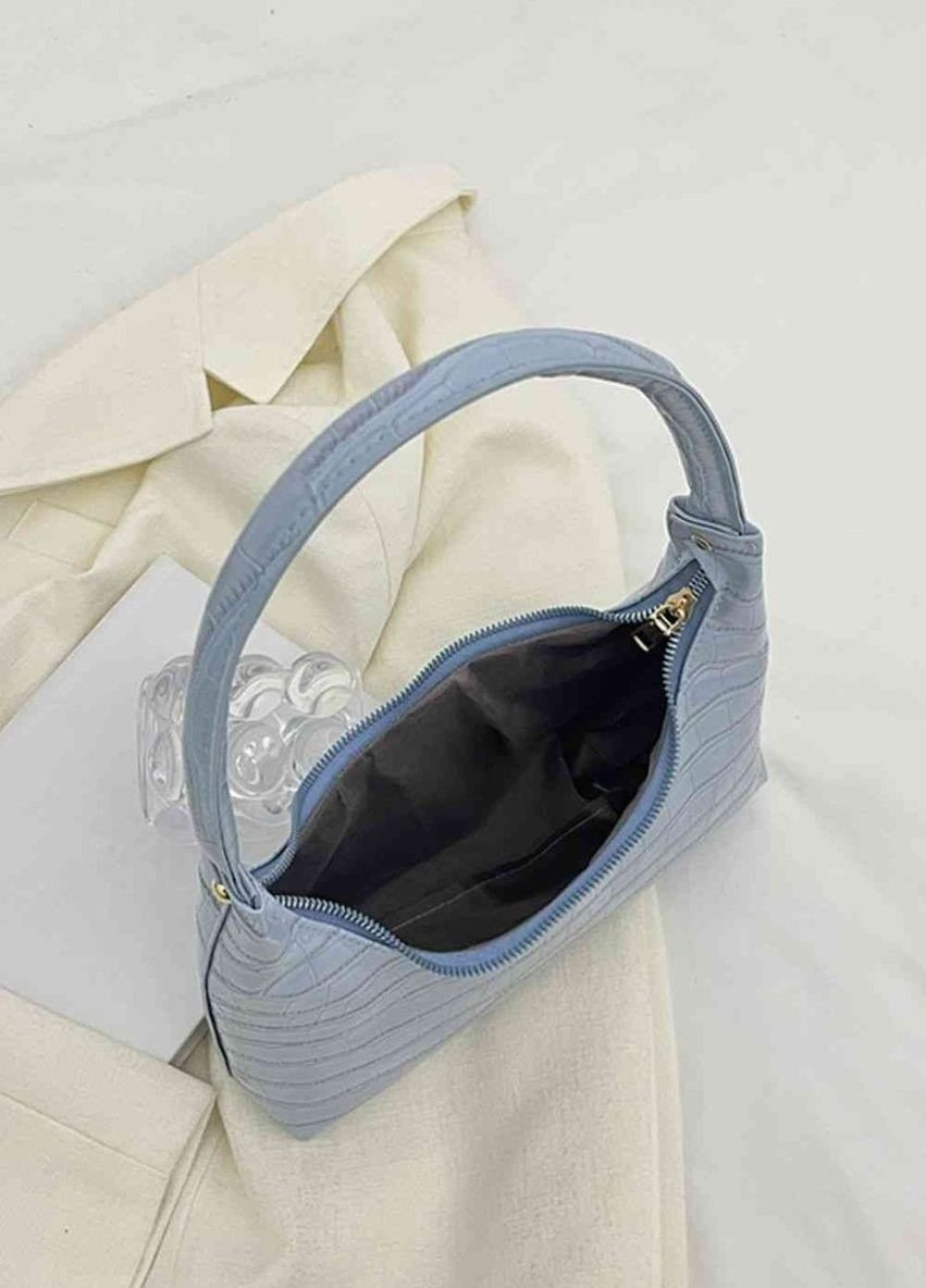 Женская сумка 803 багет рептилия голубая No Brand (276717078)