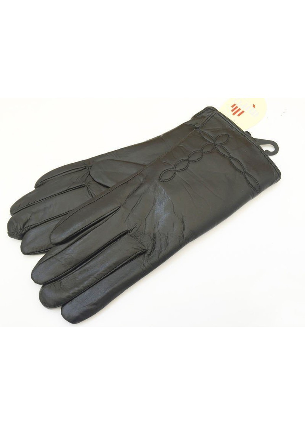 Акуратні чорні жіночі рукавички з натуральної шкіри BR-S (261486870)