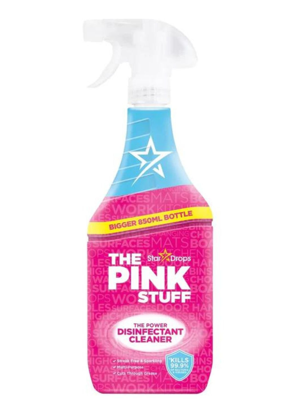 Универсальное дезинфицирующее средство The Power Disinfectant Cleaner 850 мл The Pink Stuff (273773056)