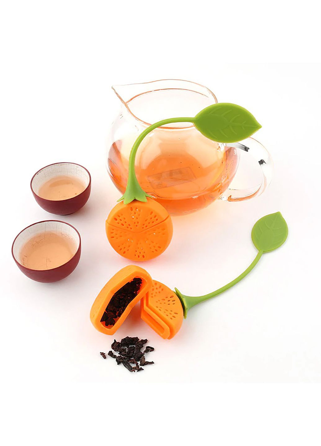 Заварник ситечко для заварювання силіконовий для чаю у вигляді фруктів (апельсин) Kitchen Master (274060132)