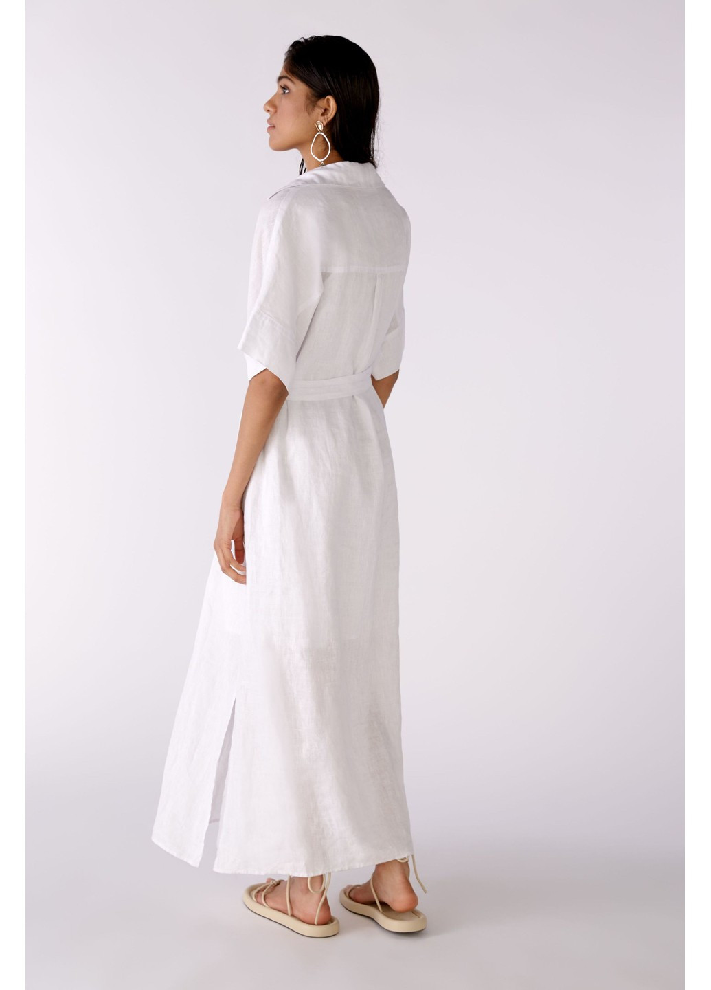 Белое кэжуал женское платье белый оверсайз Oui