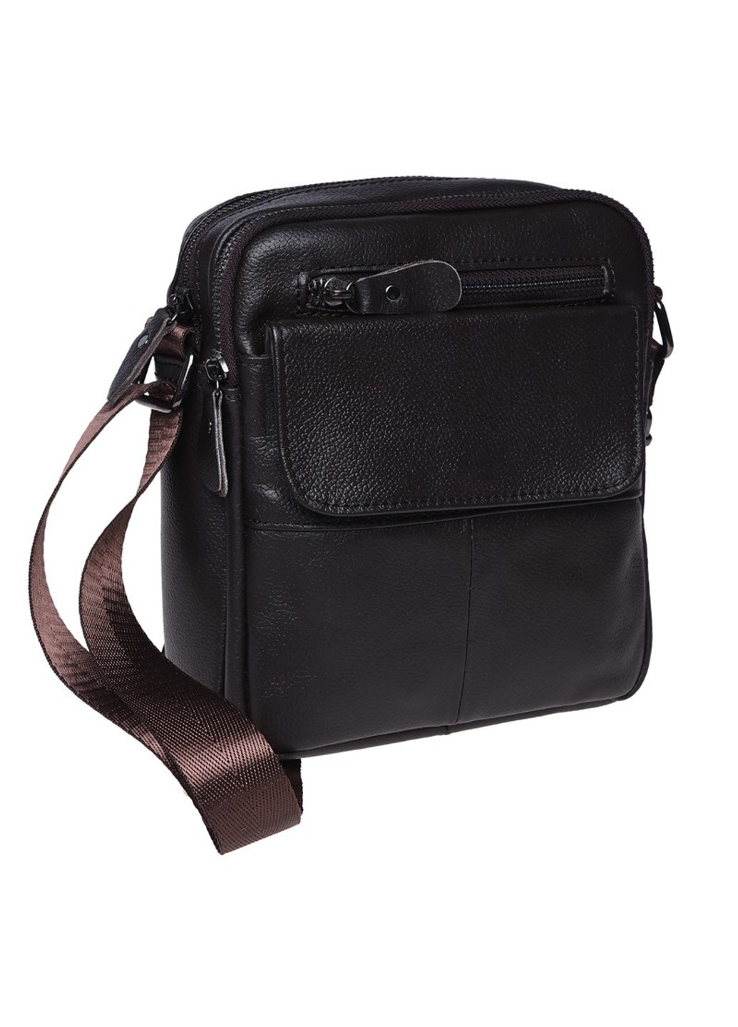 Мужская кожаная сумка коричневого цвета 100316-brown Borsa Leather (266143281)