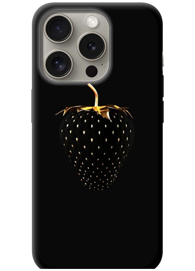 TPU черный чехол 'Черная клубника' для Endorphone apple iphone 15 pro (274065631)