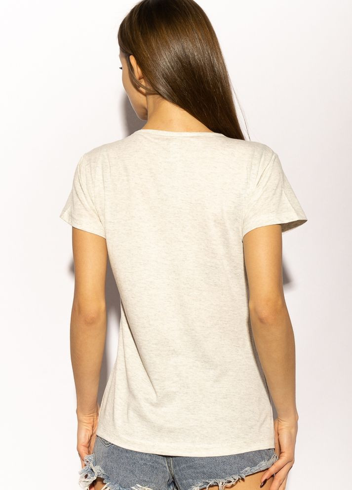 Бесцветная летняя футболка женская moment (молочный меланж) Time of Style
