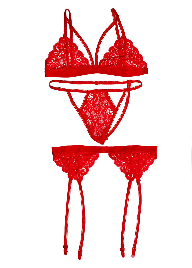 Червоний демісезонний еротичний комплект Langsha