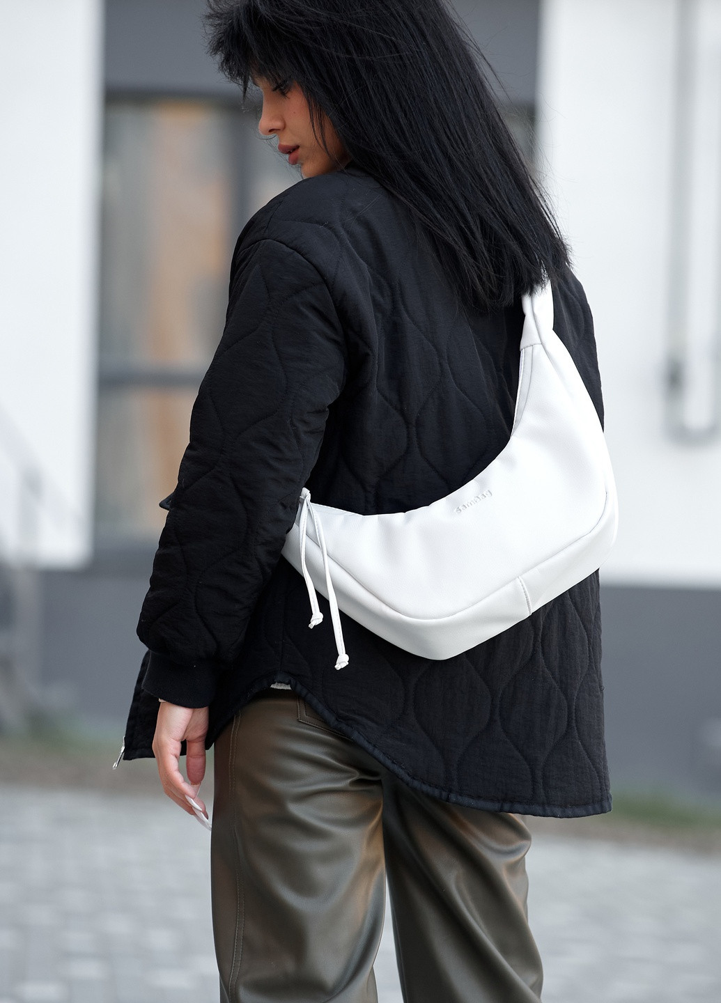 Женская сумка HOBO S белая Sambag (259033401)