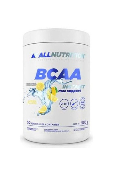 All Nutrition BCAA Max Support Instant 500 g /50 servings/ Lemon Allnutrition (256725618)