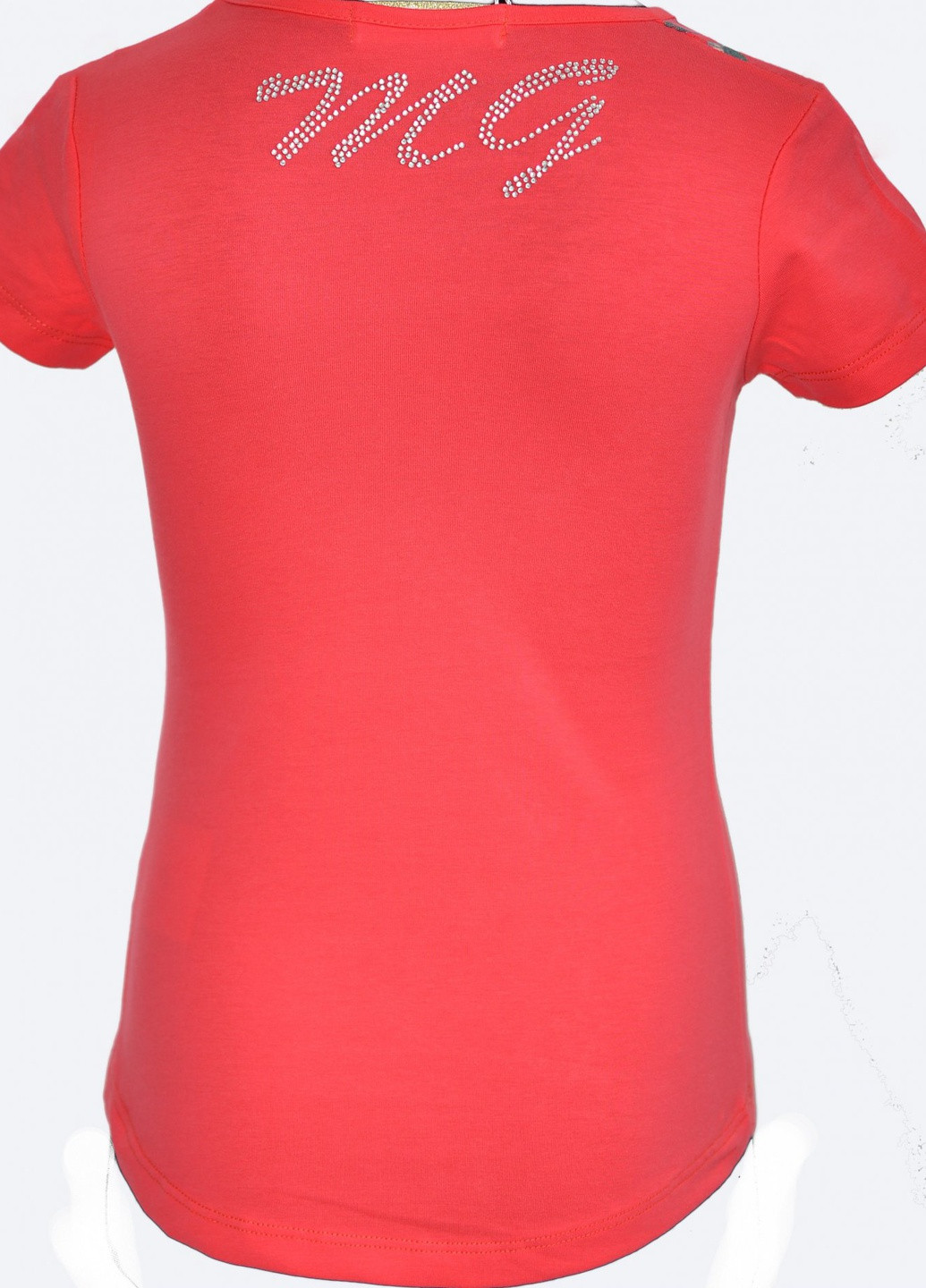 Красная футболки футболка на дівчаток (101)11858-736 Lemanta