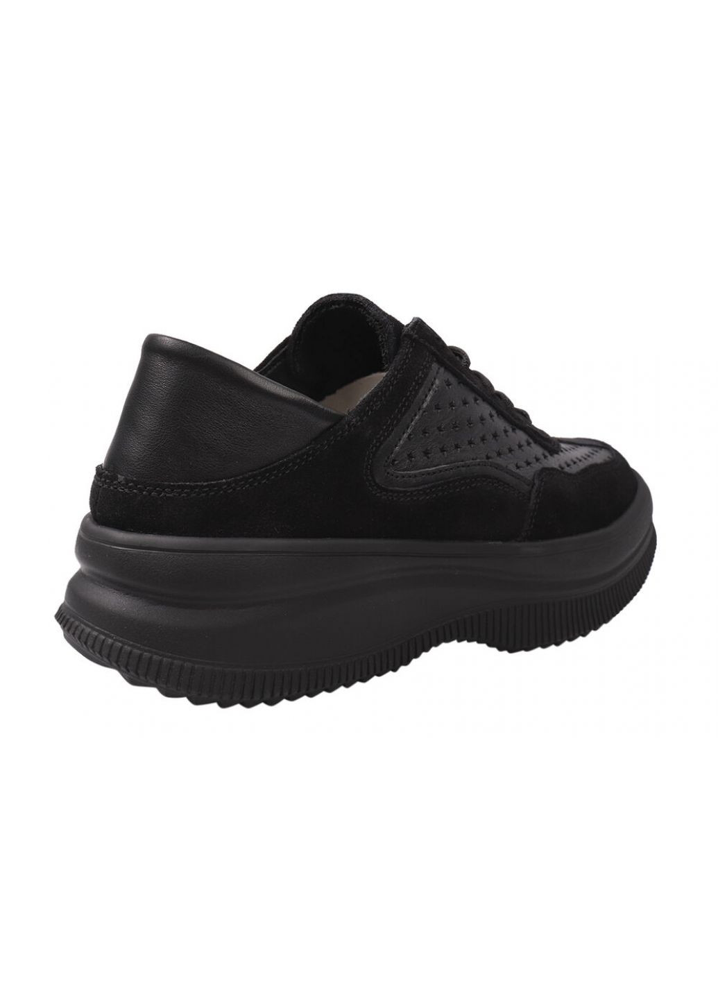 Чорні кросівки жіночі з натуральної замші, на низькому ходу, на шнурівці, колір чорний, Best Vak 62-21DTS