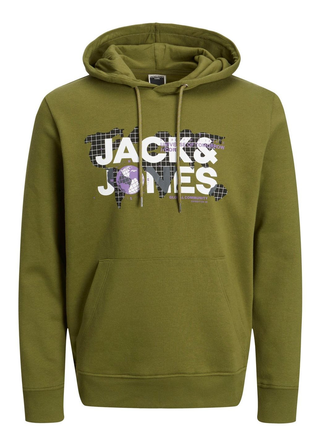 Худі фліс,блідо-зелений з принтом,JACK&JONES Jack & Jones (275124305)
