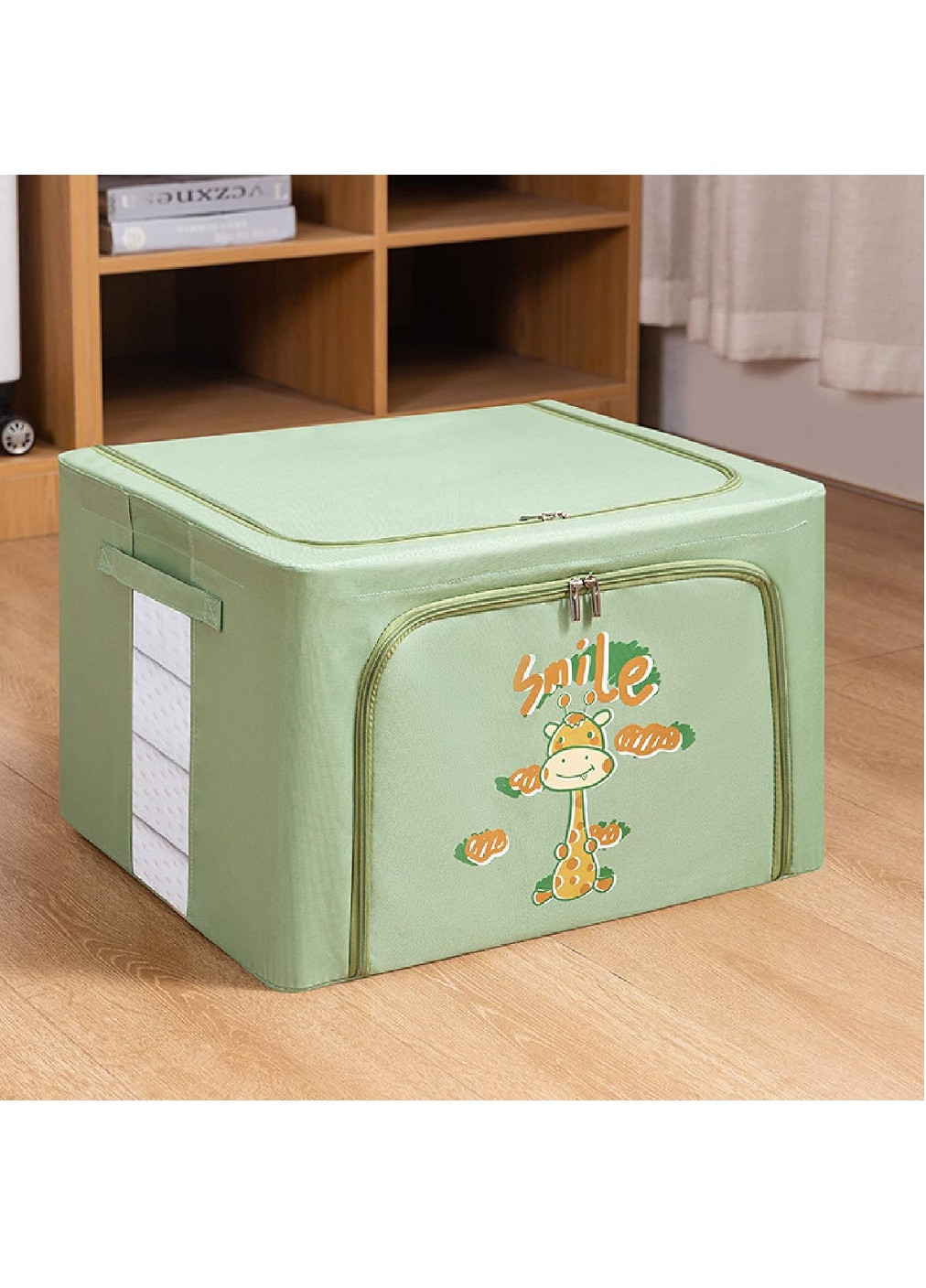 Органайзер сумка короб компактний портативний тканинний для зберігання речей одягу білизни 50х40х33 см (475276-Prob) Зелений Unbranded (264831695)