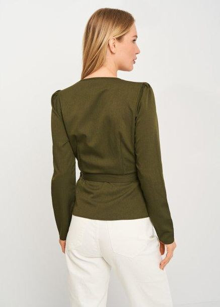 Темно-зелёная блуза демисезон,болотний, Minimum