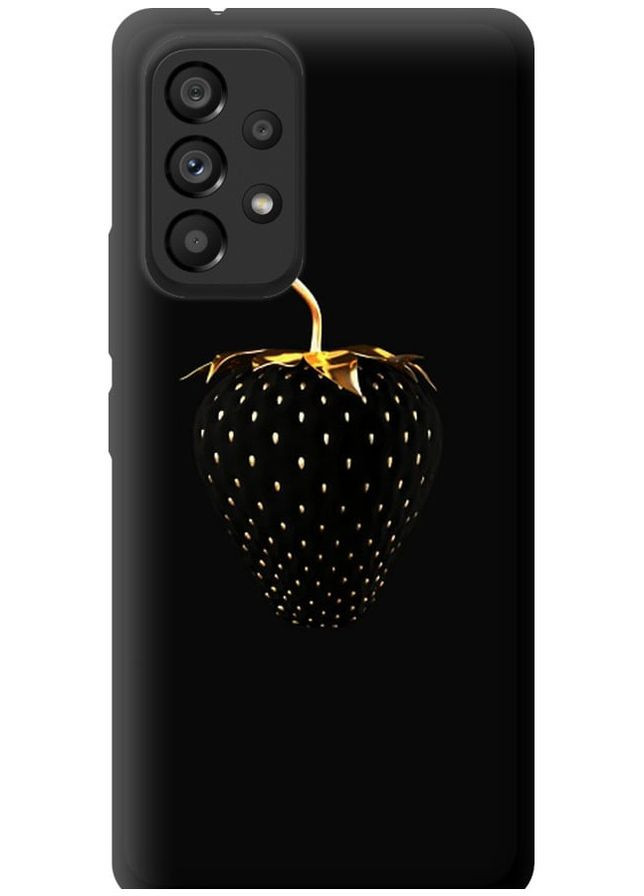 TPU чорний чохол 'Чорна полуниця' для Endorphone Samsung Galaxy A53 A536E (263684483)
