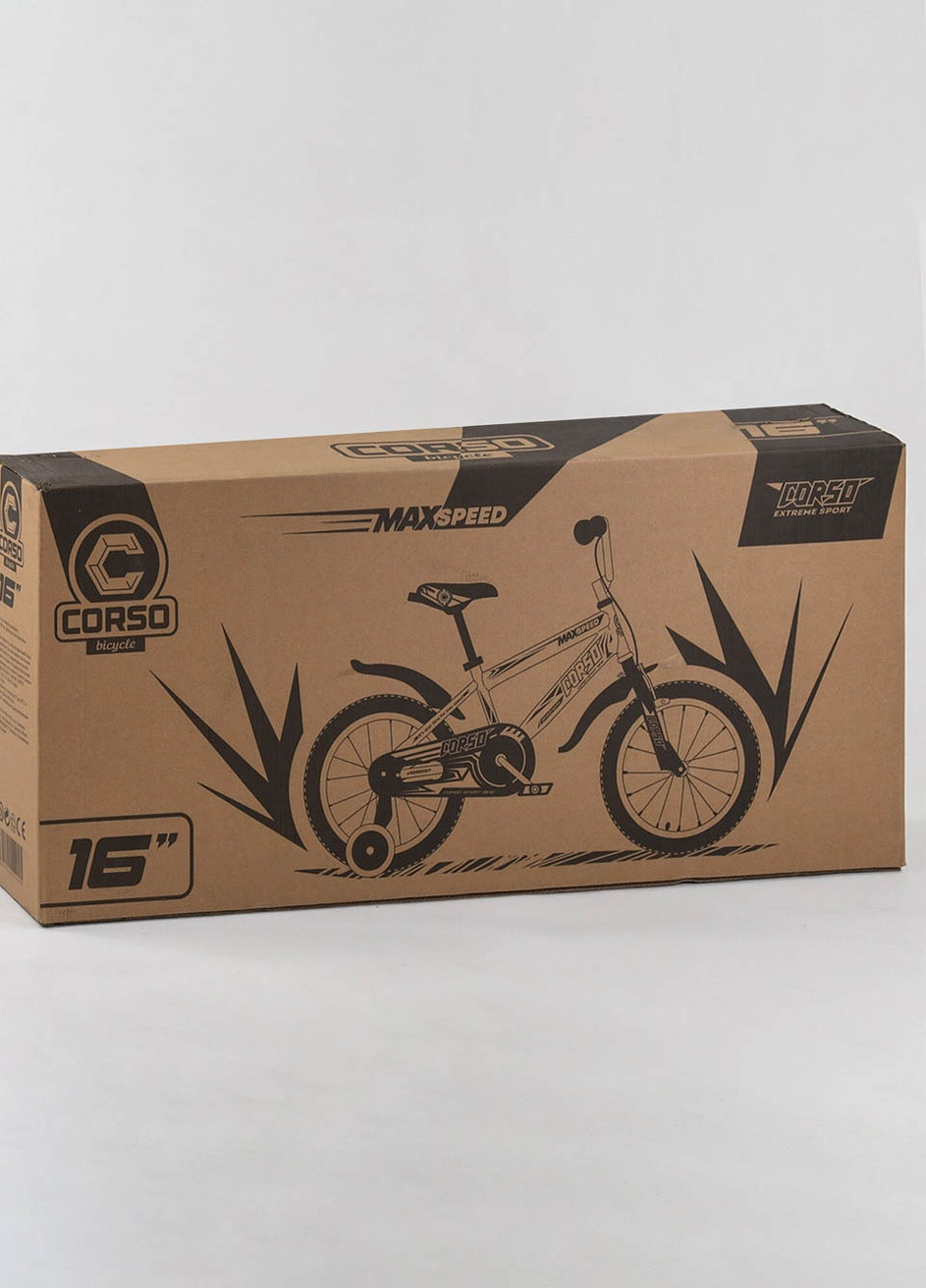 Детский двухколесный велосипед 16" дюймов цвет бирюзовый ЦБ-00213403 Corso (259423042)