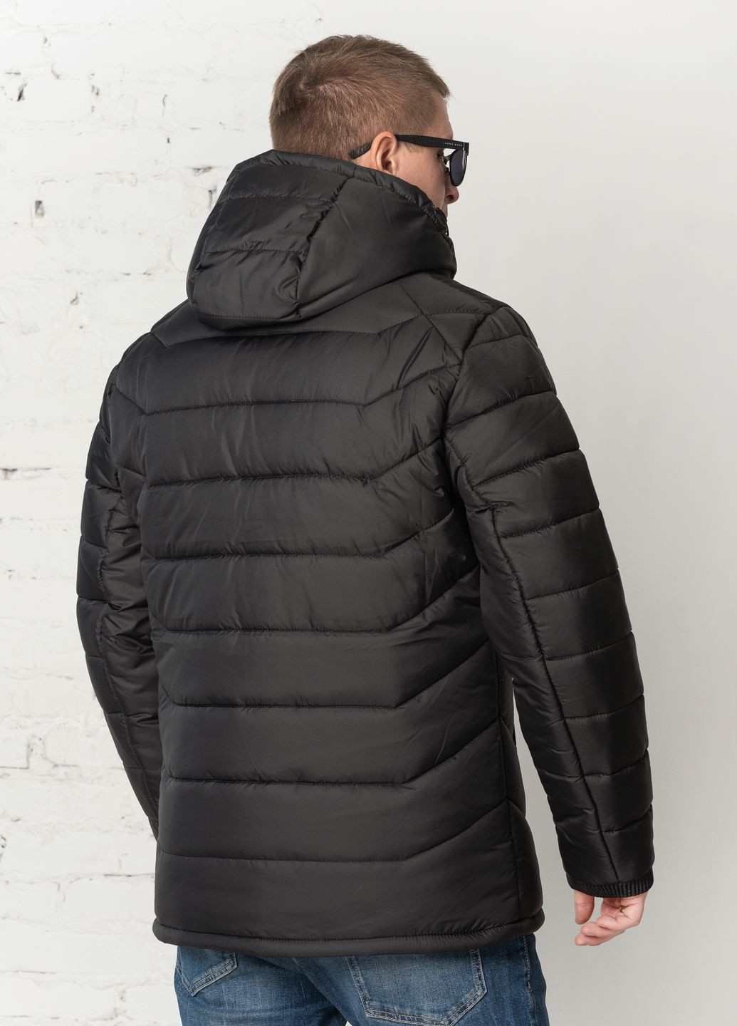 Чорна зимня чоловича зимова куртка парка SK