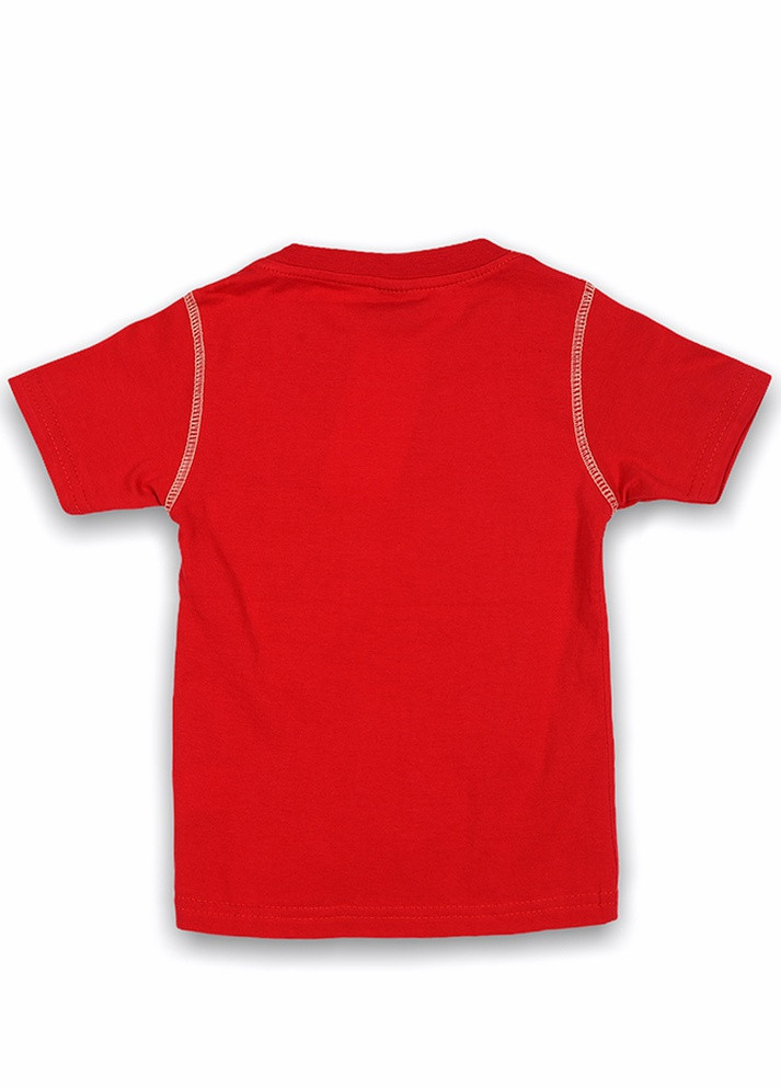 Красная летняя футболка Let's Shop