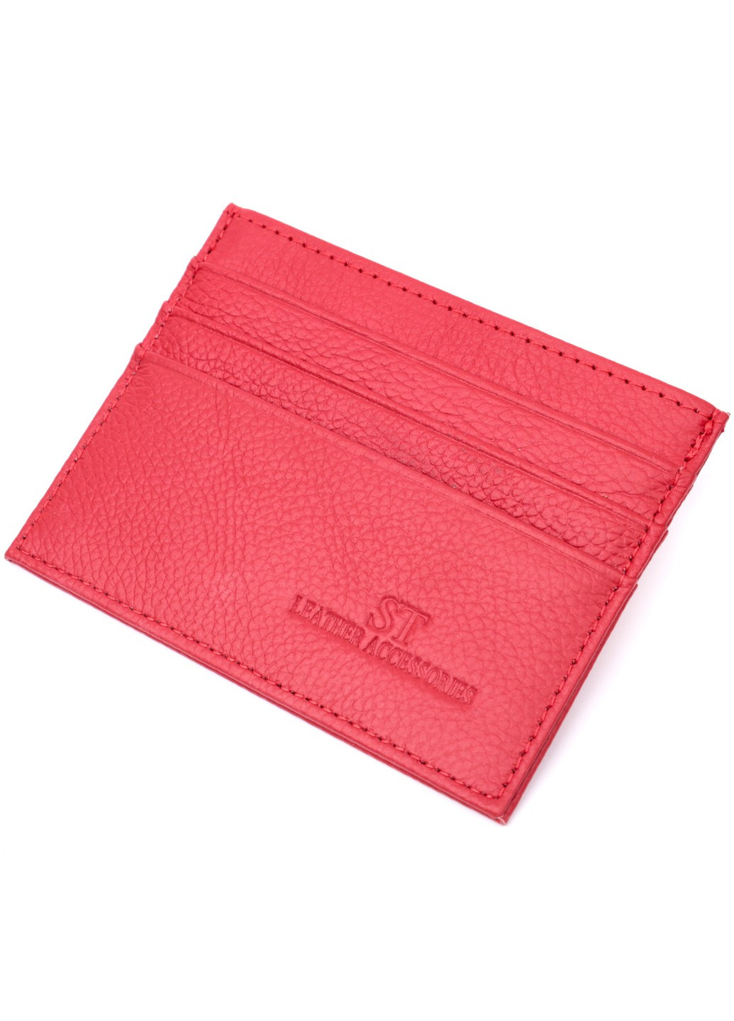 Яркий кард-кейс из натуральной кожи 22445 Красный st leather (278000991)