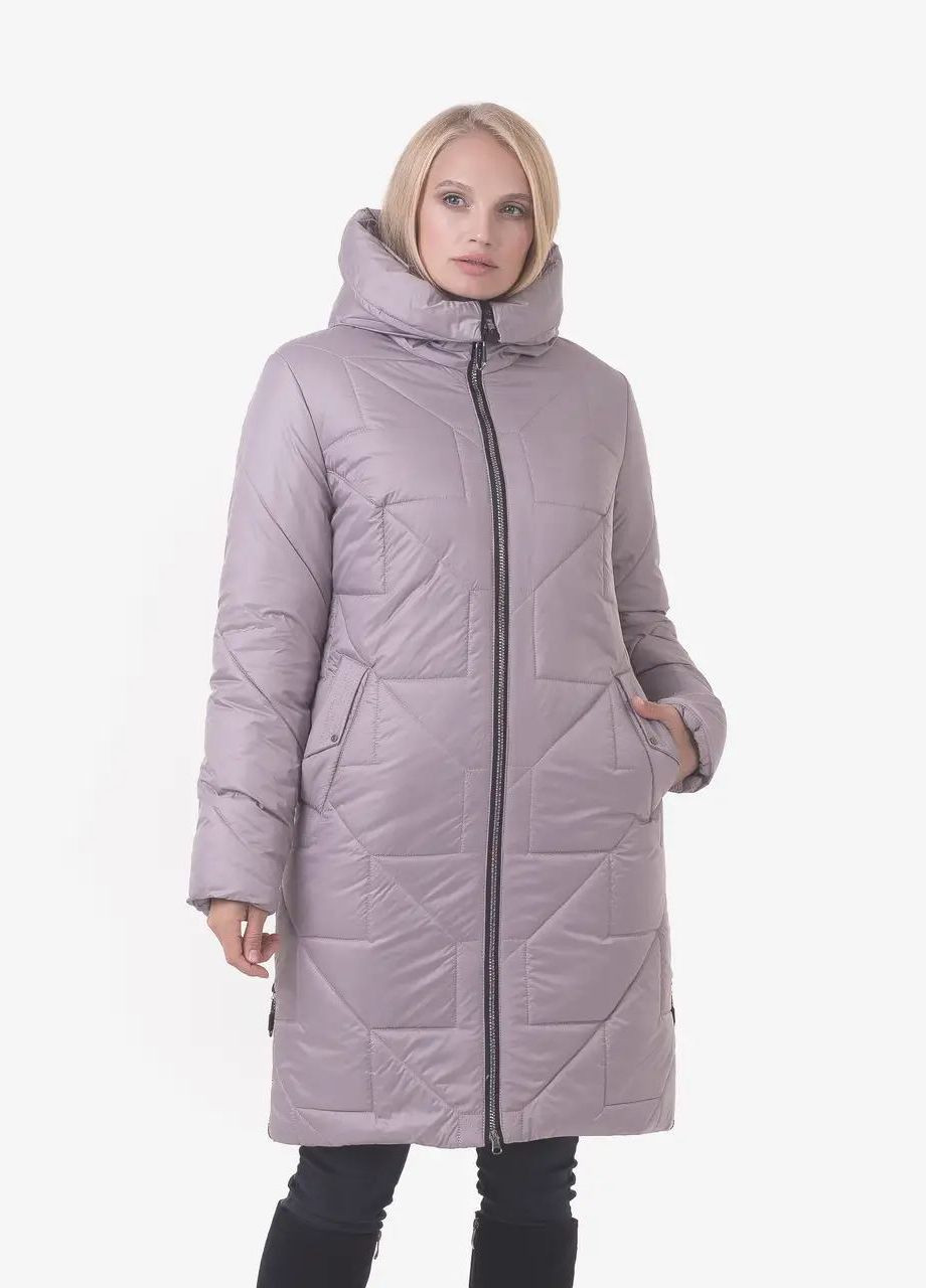 Сіра зимня зимова жіноча куртка великого розміру SK
