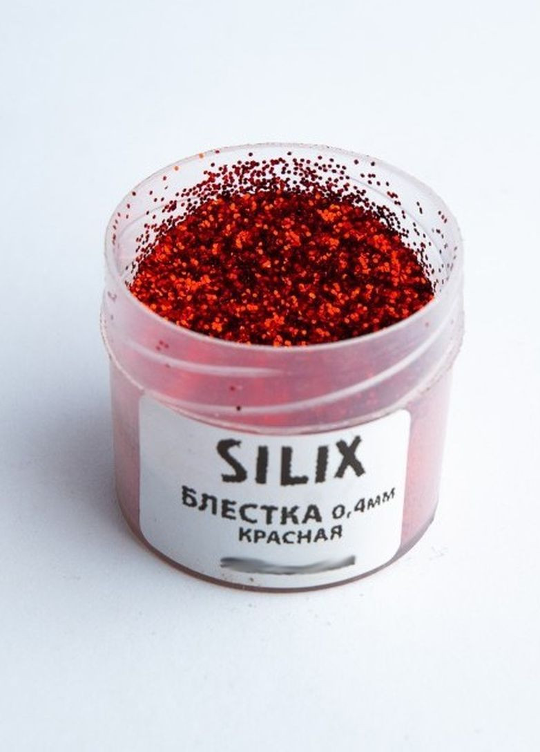 Блестка для изотовления мягких силиконовых приманок - красная термостойкая (0,4 мм.) SILIX (264661448)