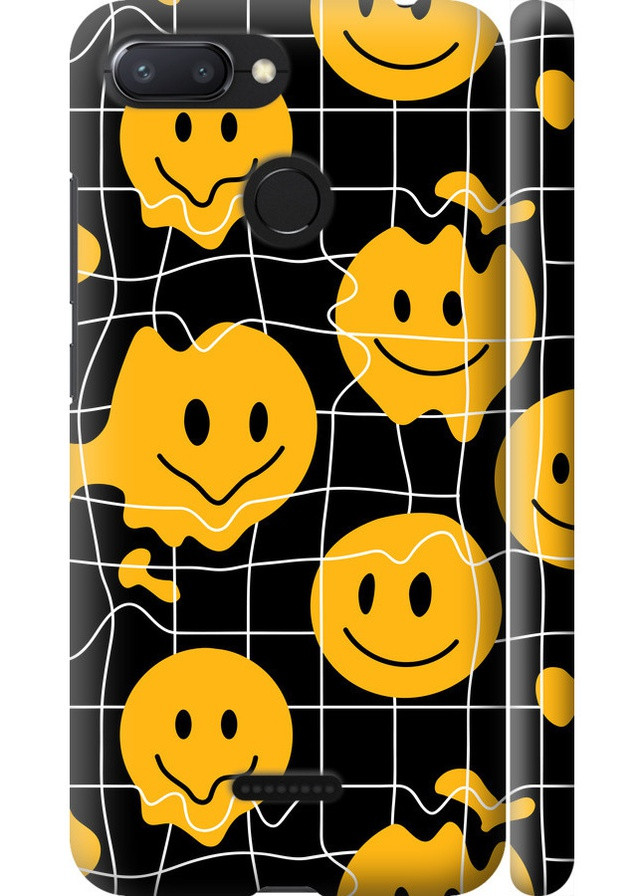 3D пластиковый матовый чехол 'Смайлы v3' для Endorphone Xiaomi Redmi 6 (258212968)