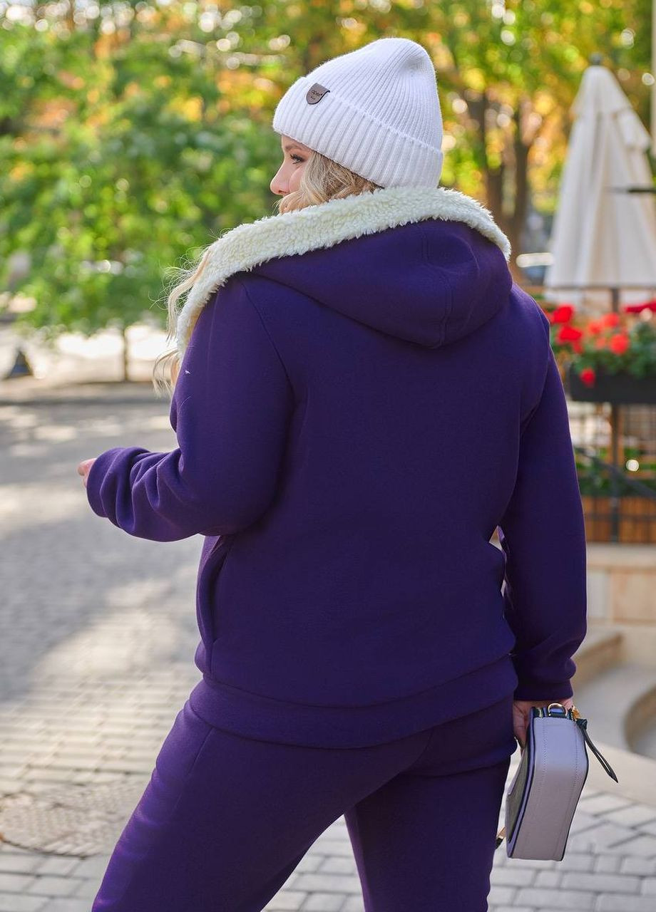 Женский теплй костюм с мехом цвет фиолетовй р.62/64 445496 New Trend (268984262)