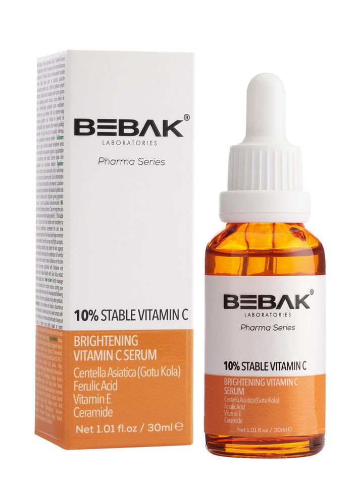 Осветительная сыворотка для лица с витамином C Pharma, 30 мл Bebak (267809634)