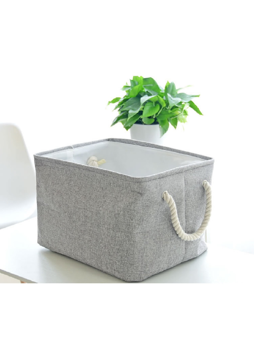 Органайзер короб бокс ящик с ручками для хранения вещей одежды белья игрушек аксессуаров 31х21х12 см (475648-Prob) Серый Unbranded (269691125)