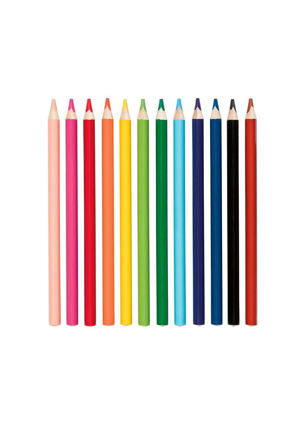 Набір трикутних кольорових олівців 12 шт. United Office (277752433)