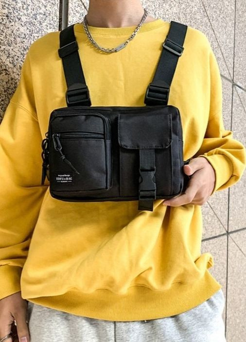 Нагрудная сумка 5008 TOYU BAG бронежилет черная No Brand (276384794)