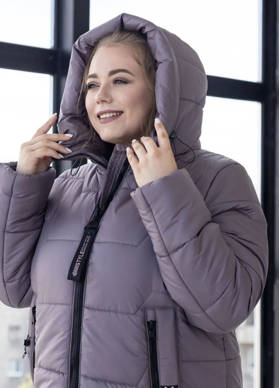 Лавандова зимня жіноча зимова куртка великого розміру SK