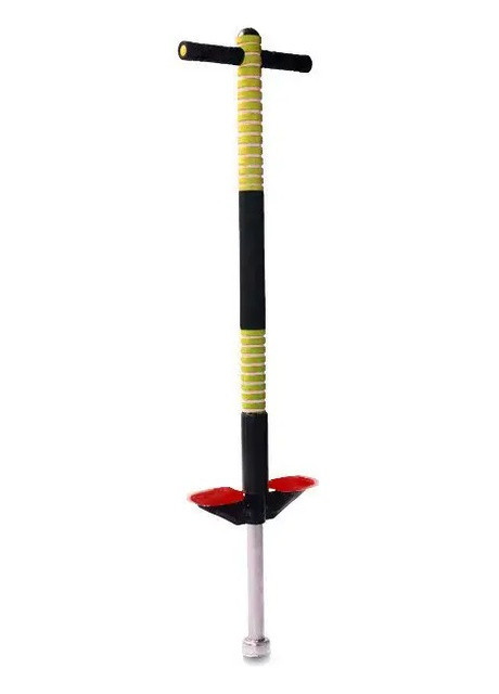 Джампер Пого Стик Pogo Stick (Кузнечик) детский черно-желтый, палка-прыгалка до 40 кг Black (257631316)