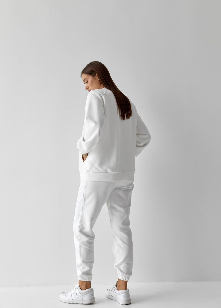 Женский костюм худи+джогеры цвет белый р.L 441445 New Trend (263134144)