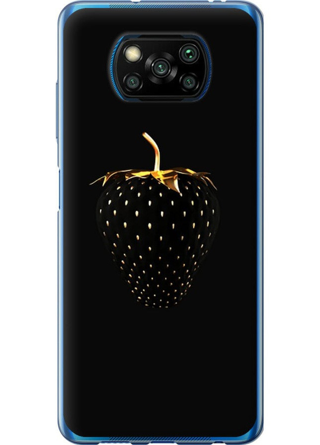 2D пластиковый чехол 'Черная клубника' для Endorphone Xiaomi Poco X3 (258261953)