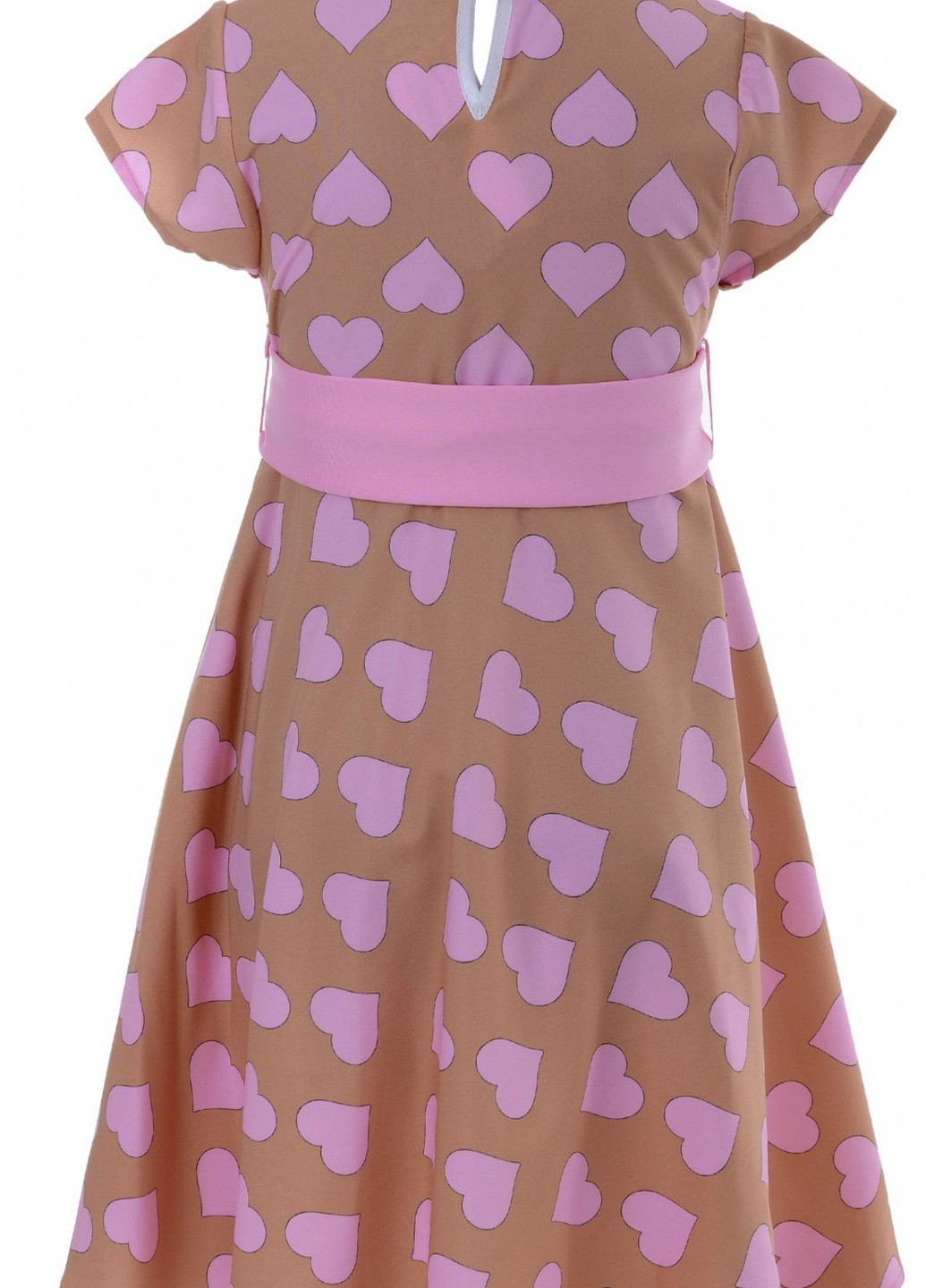 Бежевое сукні милое платье бежевого цвета с коротким рукавом (1517) Lemanta (259482990)