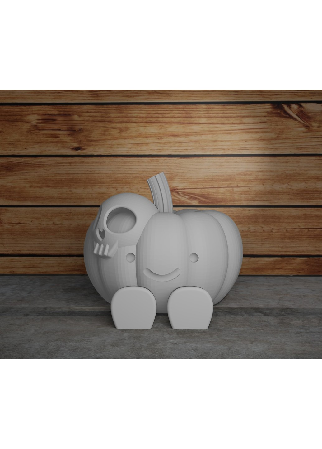 Гарбуз на Хелоувін з ніжками та головою прибульця ЗаСвіт (266425460)