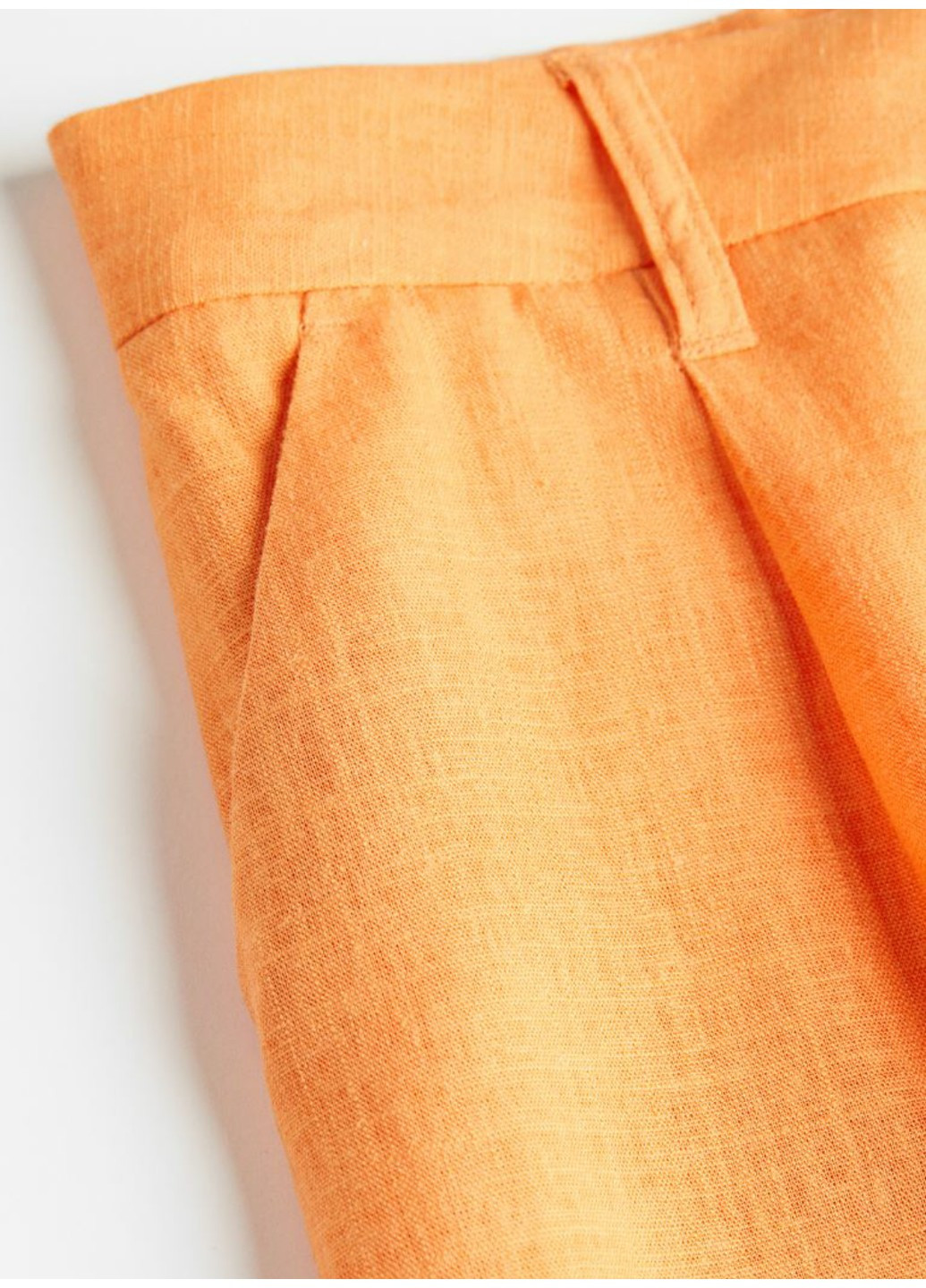 Женские элегантные брюки из льняной смеси Н&М (55765 ) XS Оранжевые H&M (258744220)